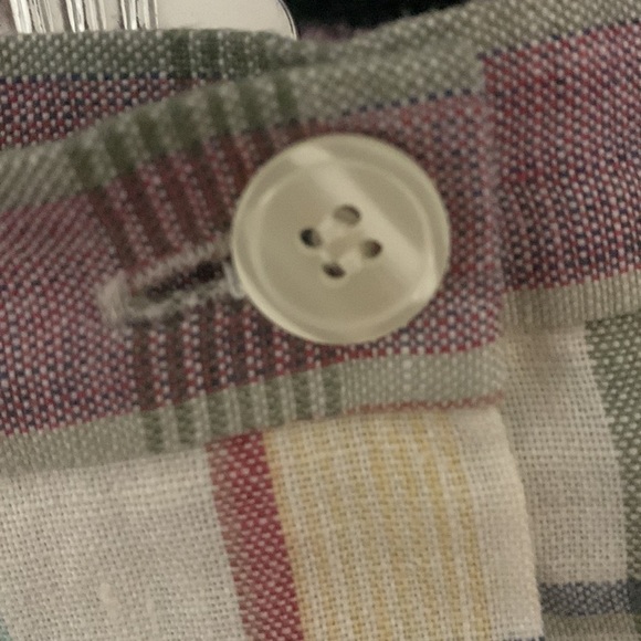 VINTAGE Talbots Aline tartan plaid midi skirt linen blend whimsigoth academia - Picture 7 of 7